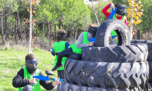 Paintball infantil - Parapeto ruedas 2